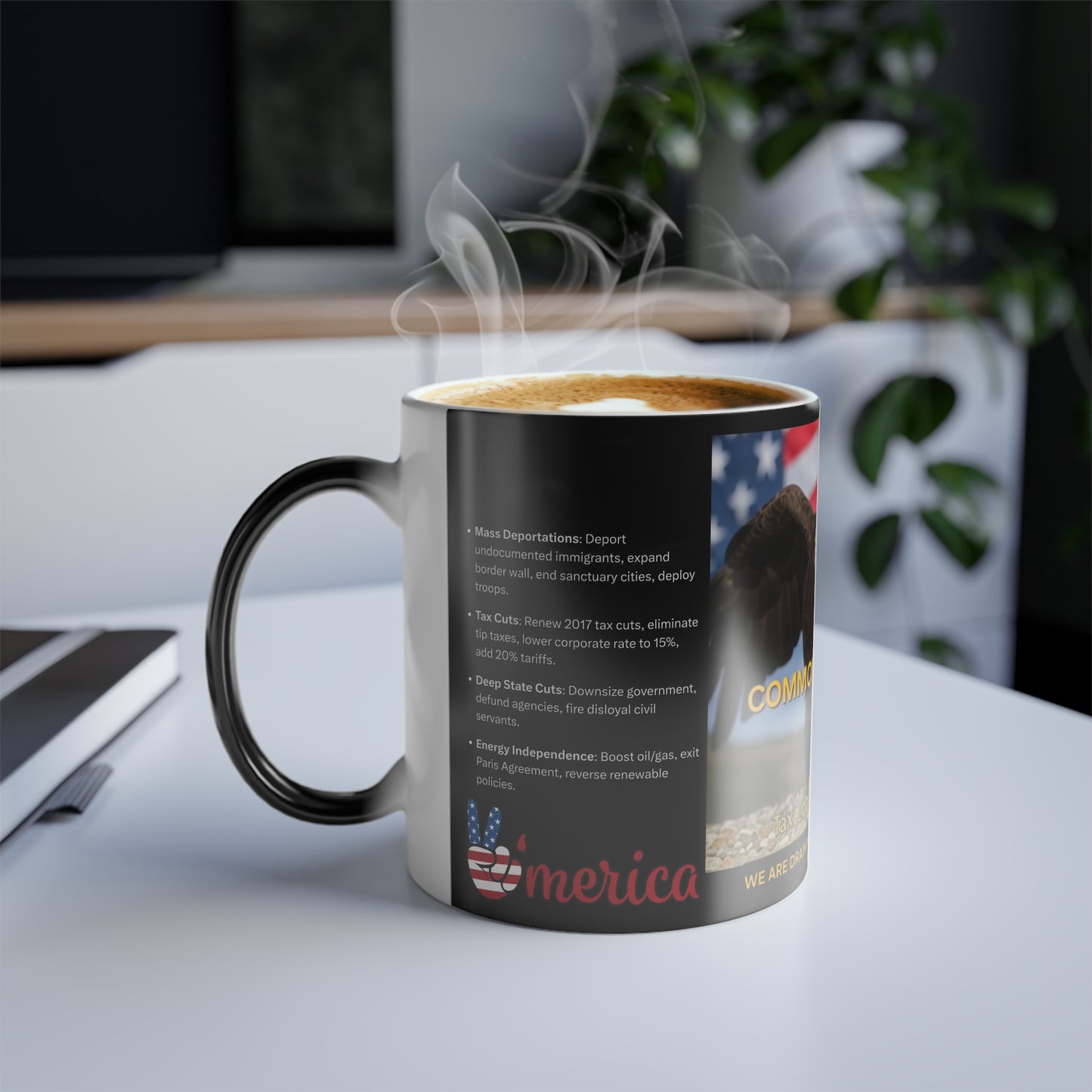 Collectable Coffee Mug - MAGA Common Sense Mandates, 2025 Collectors Series, Draining The Swamp, VOTE RED 2026 MIDTERMS CODIFY THE movement