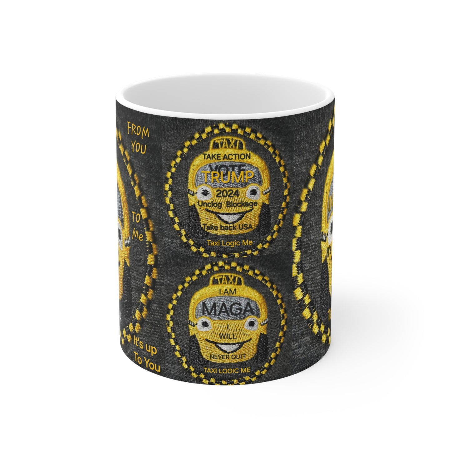 Taxi Logic Me USA 🇺🇸 Influencer 2024 Coffee Mug (collectable series 101 Trump 1) *TRUMP 2024 Mug 11oz