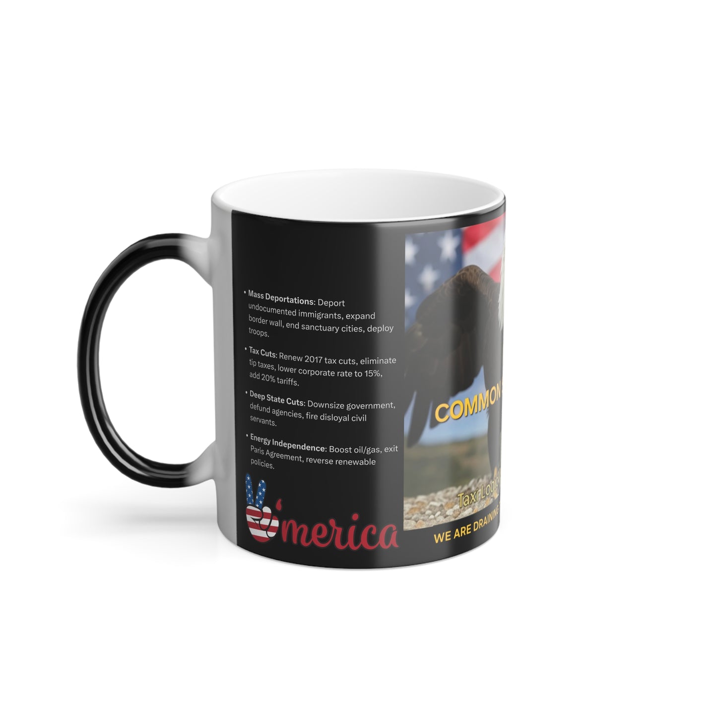 Collectable Coffee Mug - MAGA Common Sense Mandates, 2025 Collectors Series, Draining The Swamp, VOTE RED 2026 MIDTERMS CODIFY THE movement