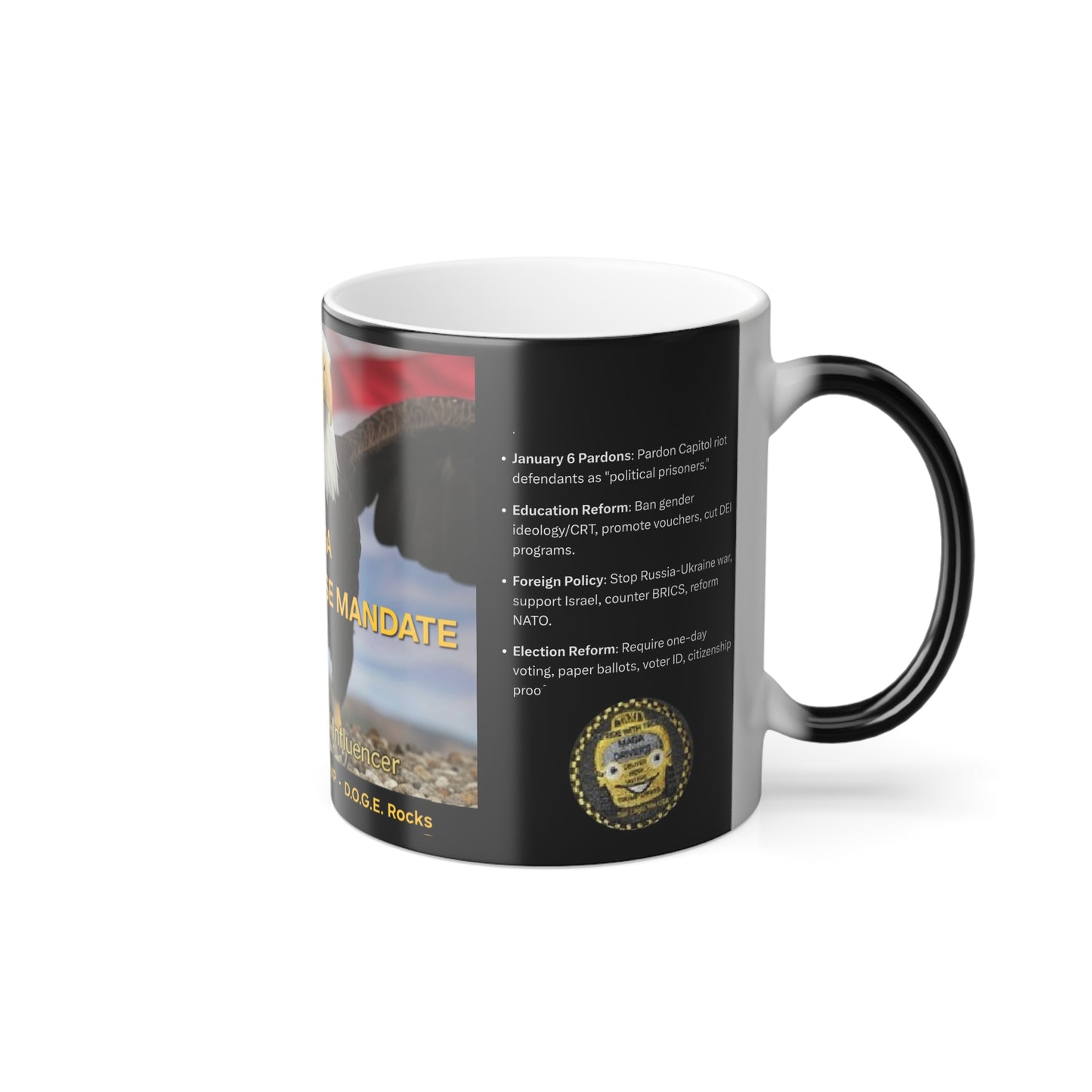 Collectable Coffee Mug - MAGA Common Sense Mandates, 2025 Collectors Series, Draining The Swamp, VOTE RED 2026 MIDTERMS CODIFY THE movement